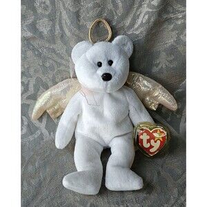 1998 Ty Halo Beanie Baby Angel Bear Detatched Covered Tag